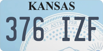 KS license plate 376IZF