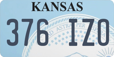 KS license plate 376IZO