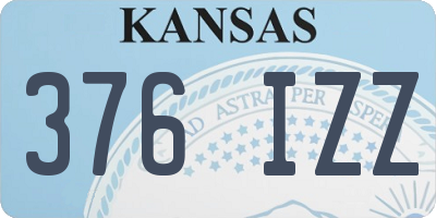 KS license plate 376IZZ