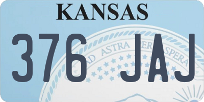 KS license plate 376JAJ