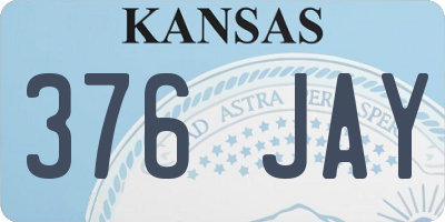KS license plate 376JAY