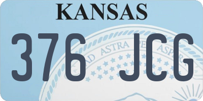 KS license plate 376JCG