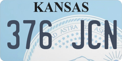 KS license plate 376JCN