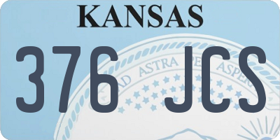 KS license plate 376JCS