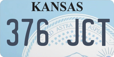 KS license plate 376JCT