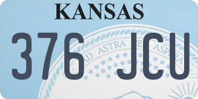 KS license plate 376JCU