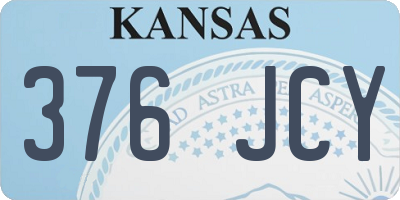 KS license plate 376JCY