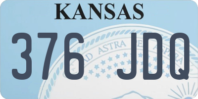 KS license plate 376JDQ