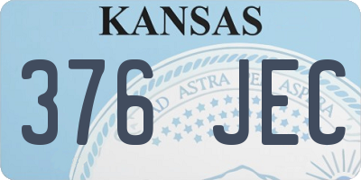 KS license plate 376JEC
