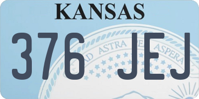 KS license plate 376JEJ