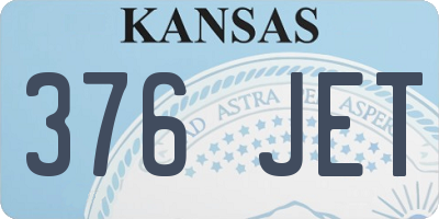 KS license plate 376JET