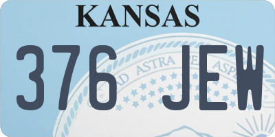 KS license plate 376JEW