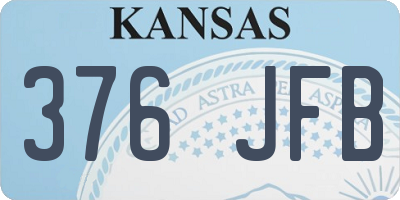 KS license plate 376JFB