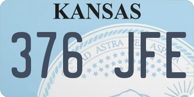 KS license plate 376JFE