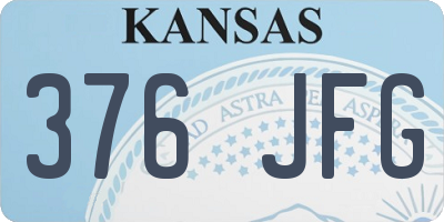KS license plate 376JFG