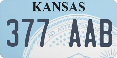 KS license plate 377AAB