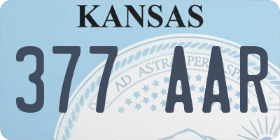 KS license plate 377AAR