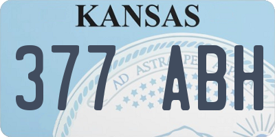 KS license plate 377ABH