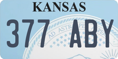 KS license plate 377ABY