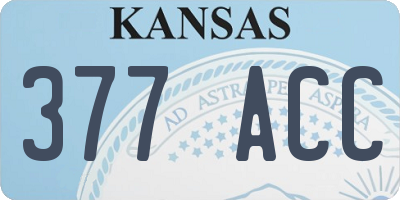 KS license plate 377ACC