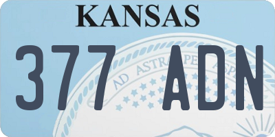 KS license plate 377ADN
