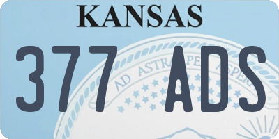 KS license plate 377ADS