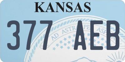 KS license plate 377AEB
