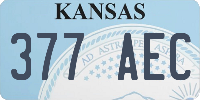 KS license plate 377AEC