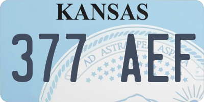 KS license plate 377AEF