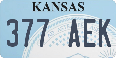 KS license plate 377AEK