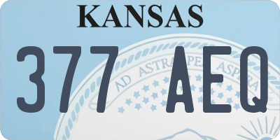 KS license plate 377AEQ