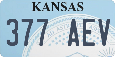 KS license plate 377AEV