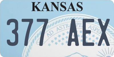 KS license plate 377AEX