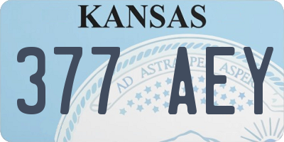 KS license plate 377AEY