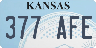 KS license plate 377AFE