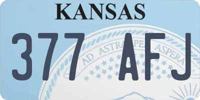 KS license plate 377AFJ