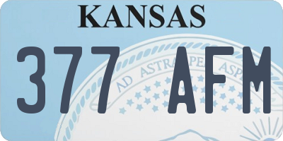 KS license plate 377AFM