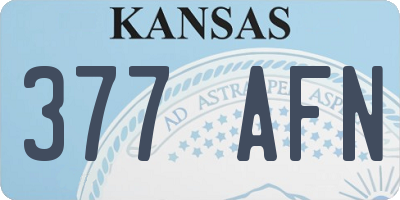 KS license plate 377AFN