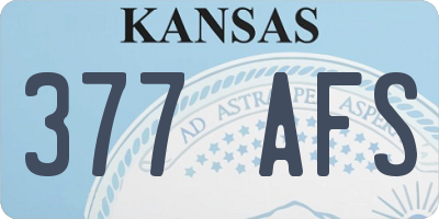 KS license plate 377AFS