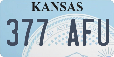 KS license plate 377AFU
