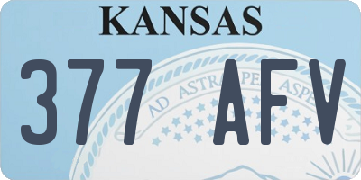 KS license plate 377AFV