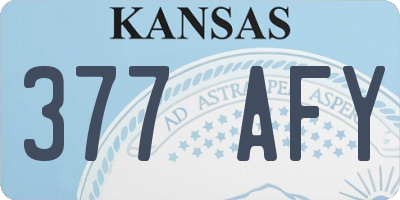 KS license plate 377AFY