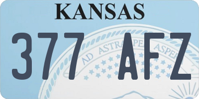 KS license plate 377AFZ