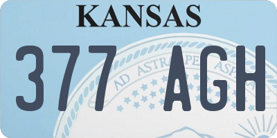 KS license plate 377AGH