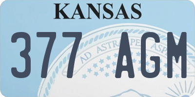 KS license plate 377AGM