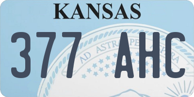 KS license plate 377AHC