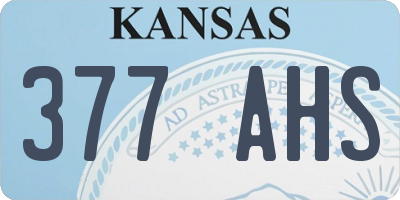 KS license plate 377AHS
