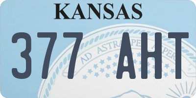 KS license plate 377AHT