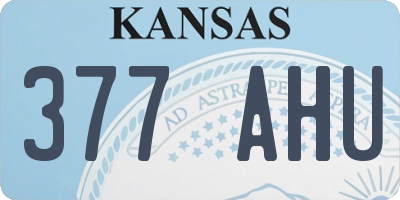 KS license plate 377AHU