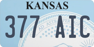 KS license plate 377AIC